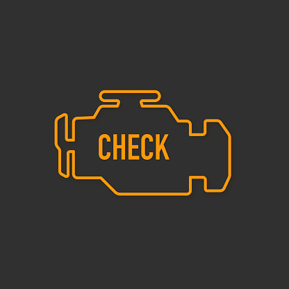 Glowing Check Engine Light